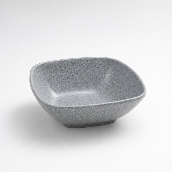 Clay Grey Square Bowl Melamine 17.5 cm