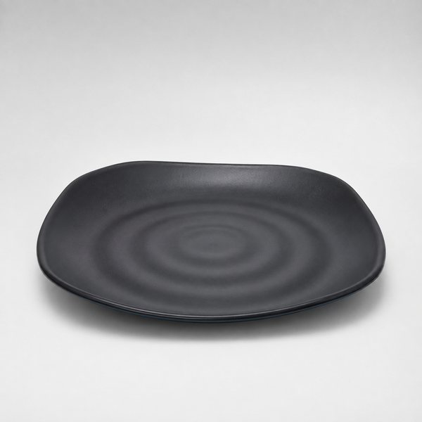 Stone Black Squared Plate 22cm