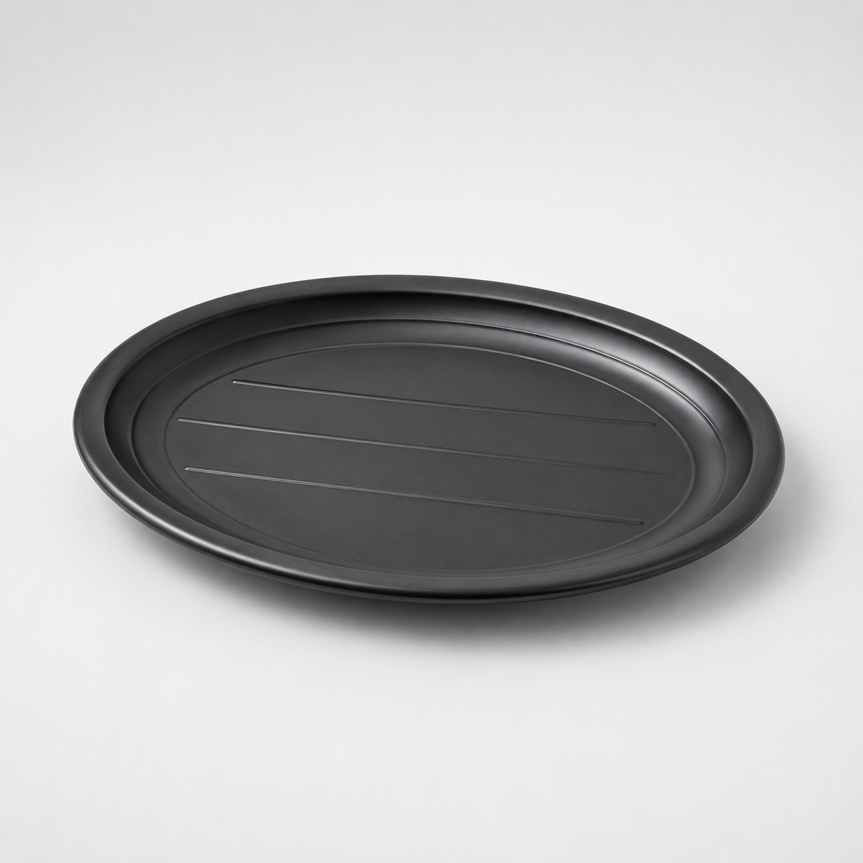 Stone Black Oval Plate