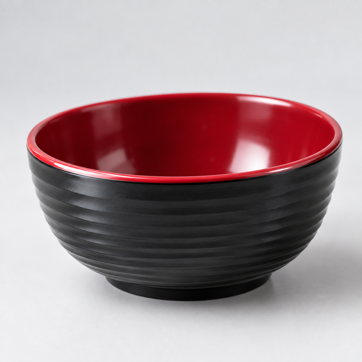 Red & Black Swirl Melamine Salad Bowl