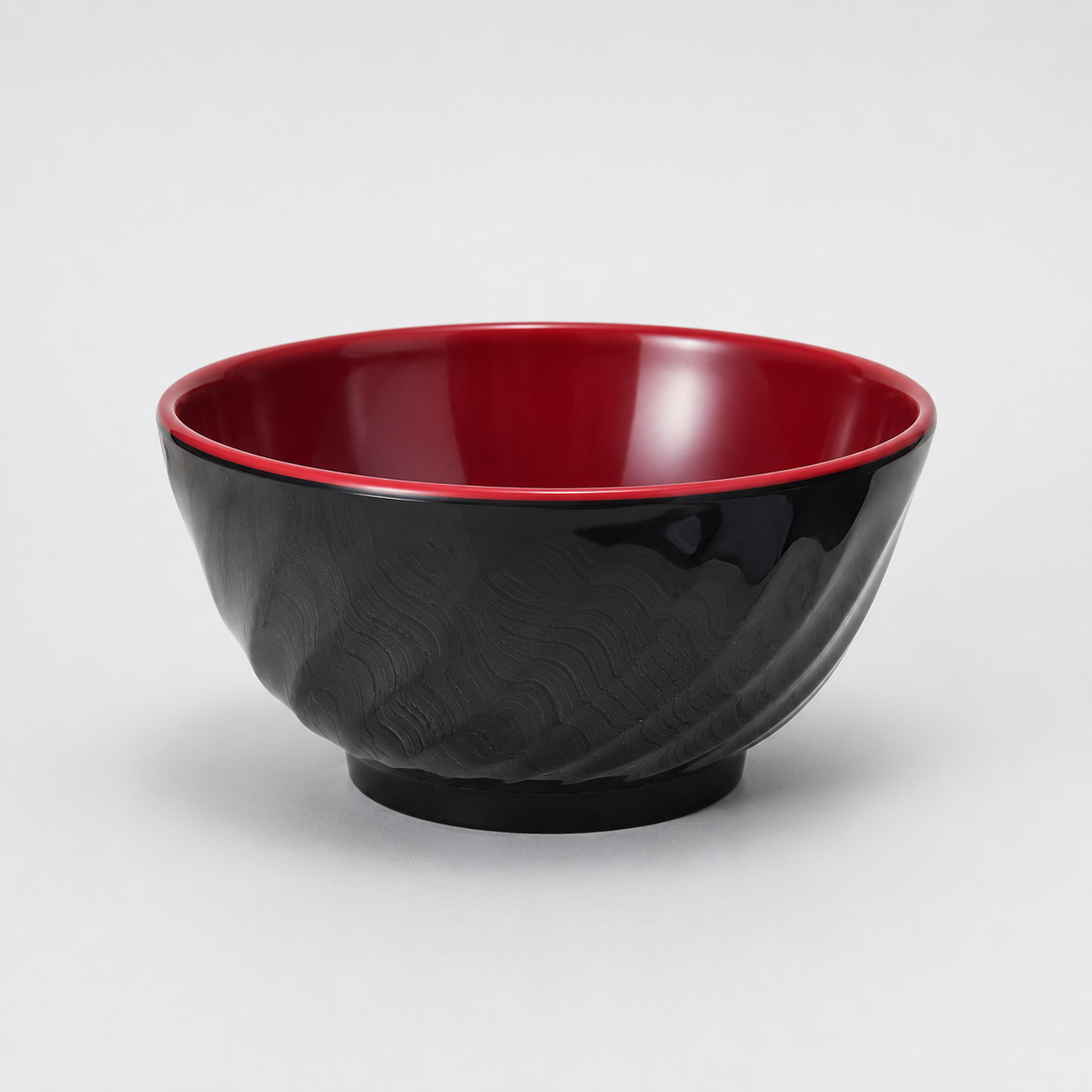 Red & Black Wave Pattern Bowl 15cm