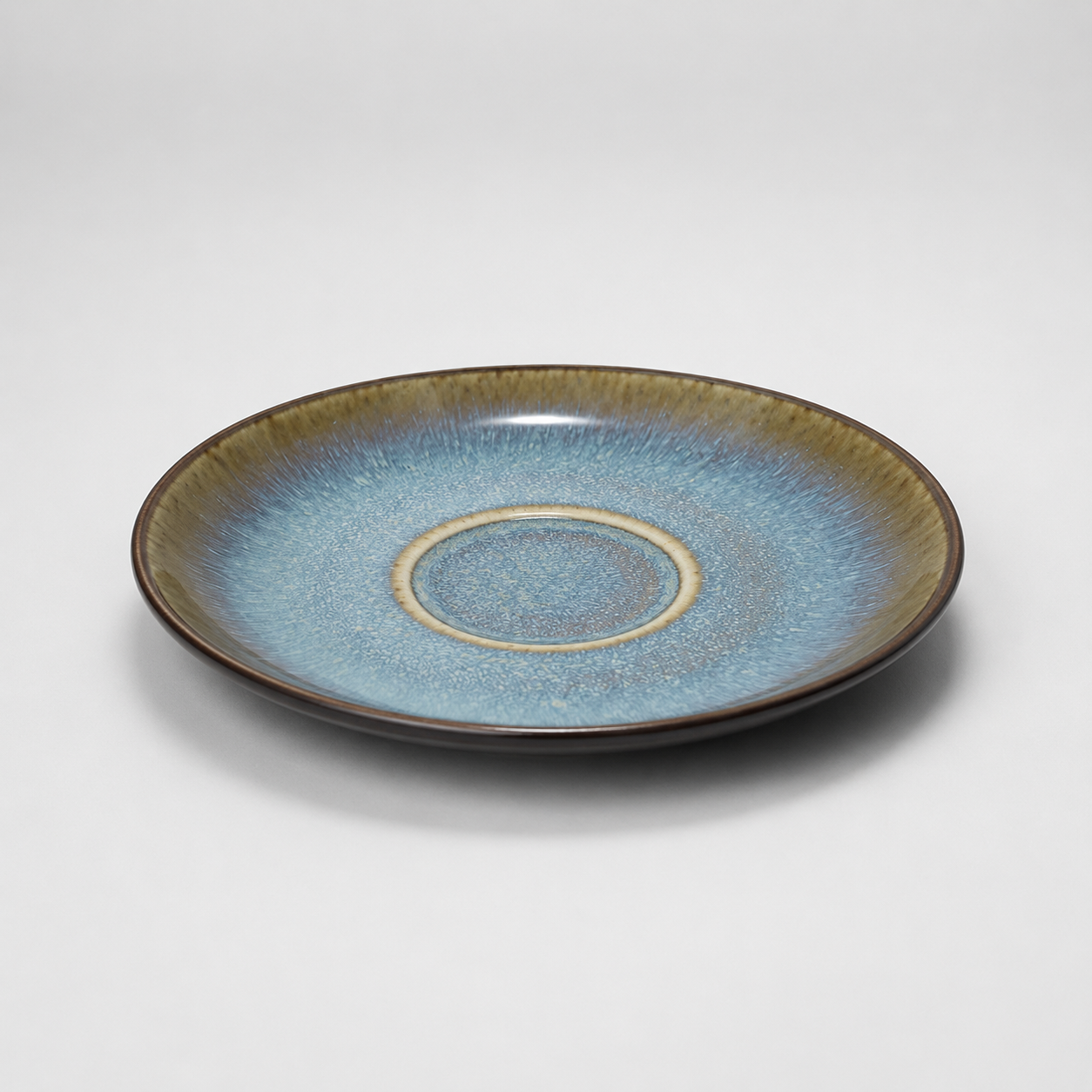 Irish Green Reactive Glaze Coffee Cup Saucer