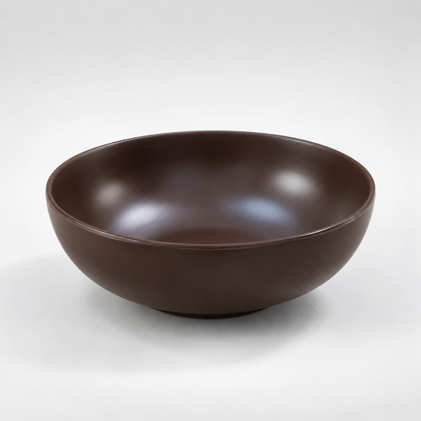 Deep Brown Coupe Bowl 17.5cm