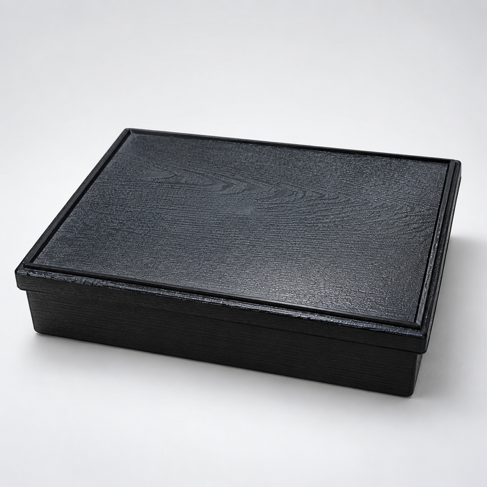 Red & Black Bento Box Serving Plate 10