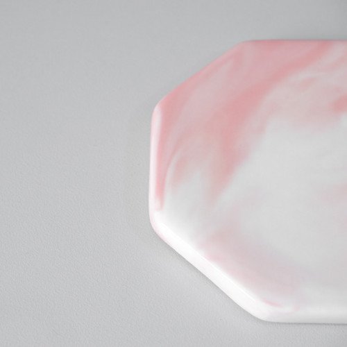 Chic Gold & Pink Coaster Octagon 9cm 3