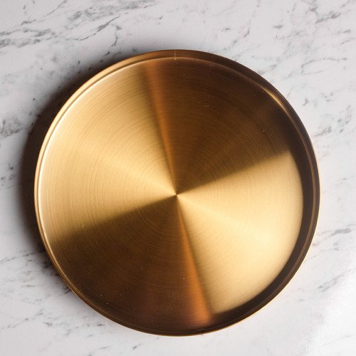 Gold Round Jewelry Tray