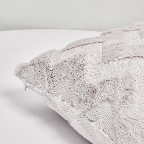 Plush Pillow Case 45 x 45cm - Gray Waves
