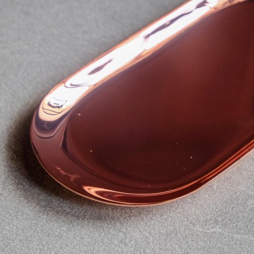 Rose Gold Oval Jewelry Tray