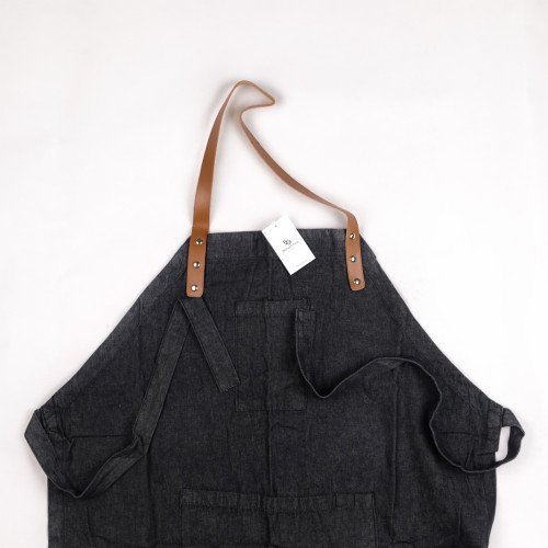 Gold Long Apron Black 4