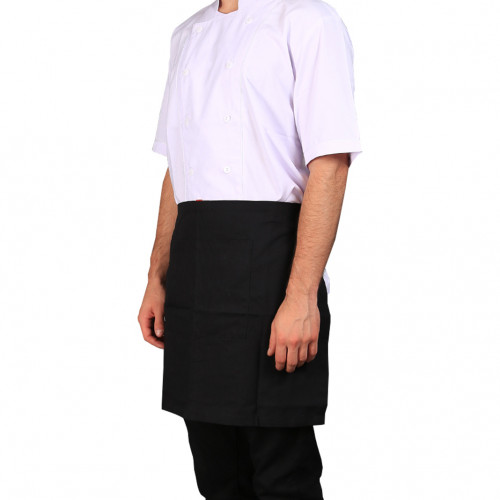 Basic Half Short Apron Black 2