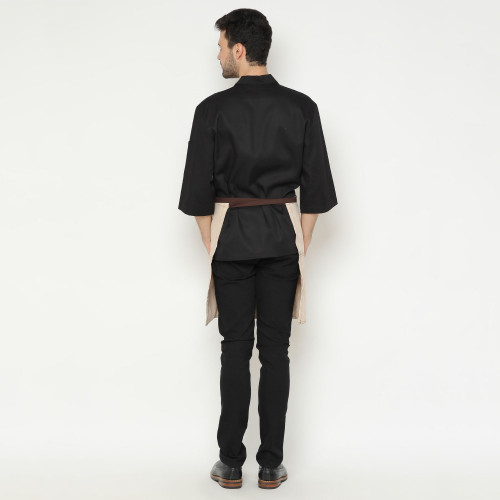 Zen Sushi Chef Short Apron Beige 4