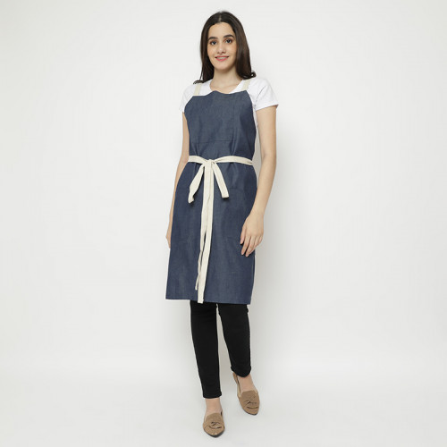 Avery Kitchen Apron Denim Blue
