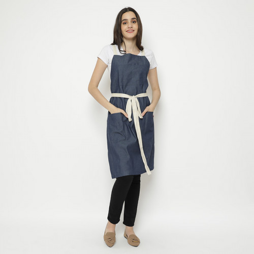 Avery Kitchen Apron Denim Blue 4