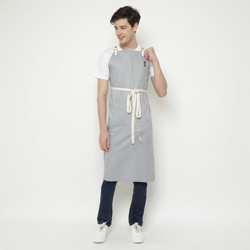 Avery Kitchen Apron Twill Light Gray