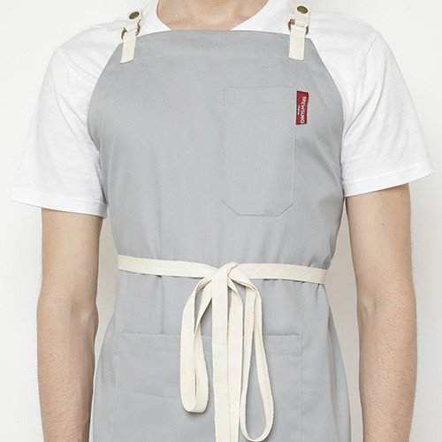 Avery Kitchen Apron Twill Light Gray 5