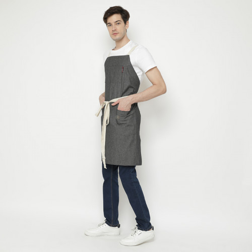 Avery Kitchen Apron Denim Gray 2