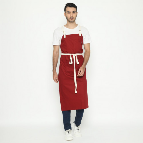 Avery Kitchen Apron Twill Maroon