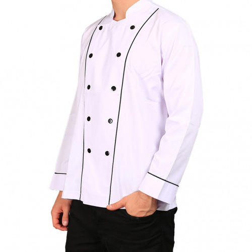 Basic Long Sleeves White w/ Black Lines 2
