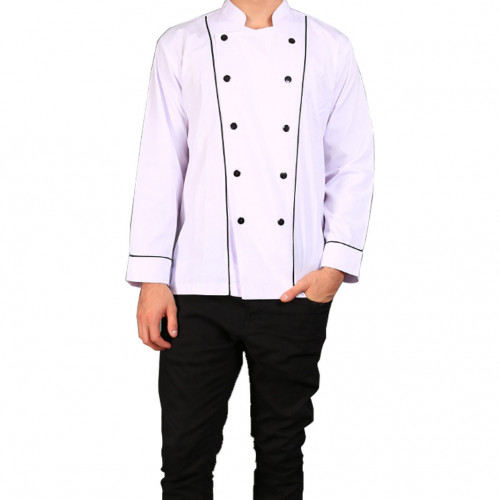 Basic Long Sleeves White w/ Black Lines 3