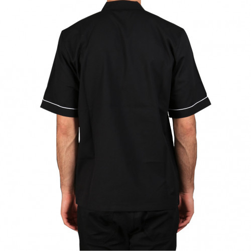 Basic Short Sleeves Black w/ White Lines 3