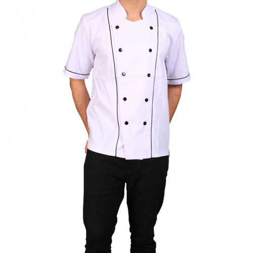 Basic Short Sleeves White w/ Black Lines