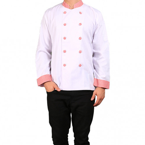 Pearl Long Sleeves White Red