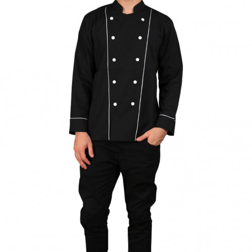 BASIC Long Sleeves Black w/ White Lines