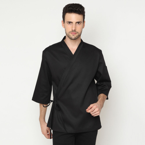 Itamae Long Sleeves Black Japanese Chef Coat