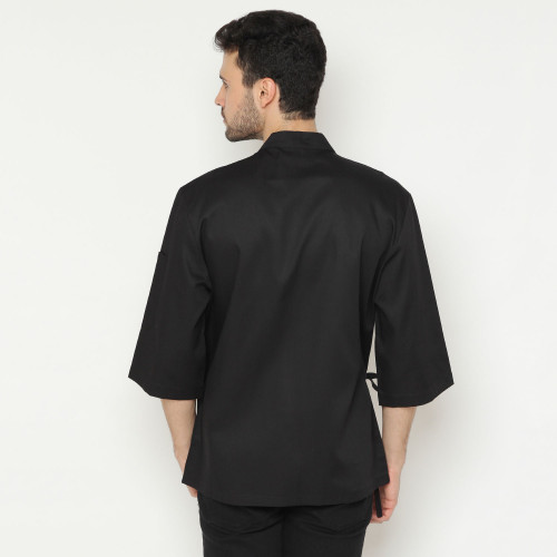 Itamae Long Sleeves Black Japanese Chef Coat 3