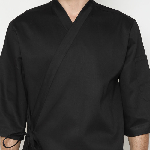 Itamae Long Sleeves Black Japanese Chef Coat 5