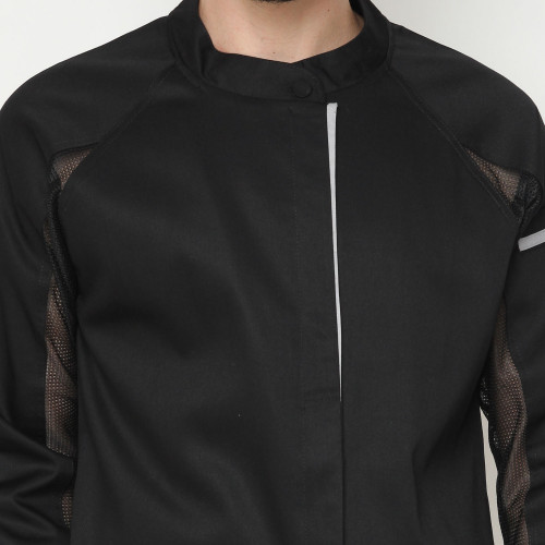 Blanche Long Sleeves Black Chef Coat 5