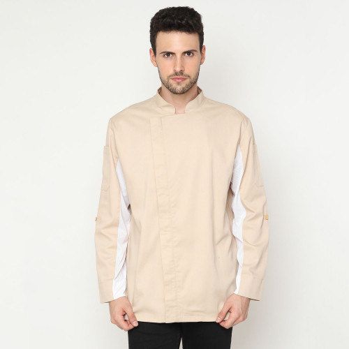 Chapelle Long Sleeves Beige Chef Coat