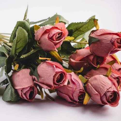 Faux Roses Bouquet - Purple Pink 3