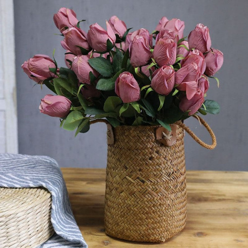 Faux Roses Bouquet - Purple Pink 4