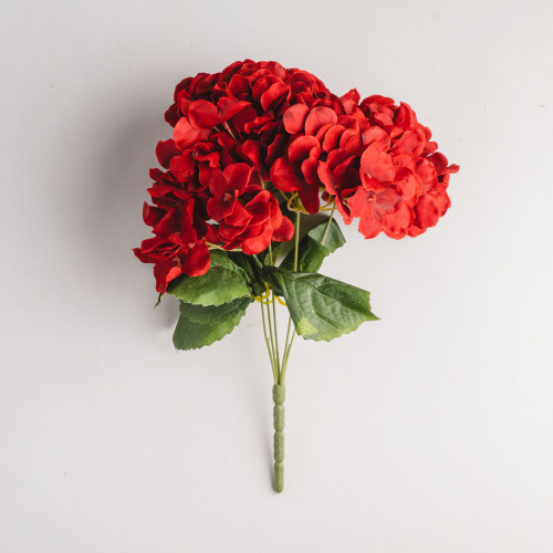 Large Hydrangea Bouquet - Scarlet