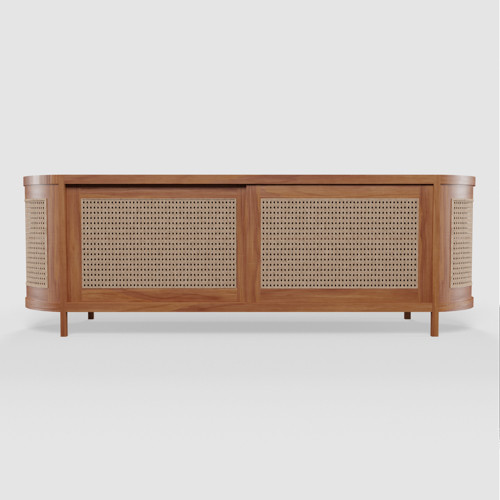 Renggana Rattan Entertainment Cabinet