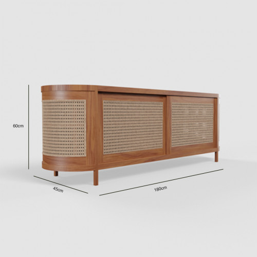 Renggana Rattan Entertainment Cabinet 2