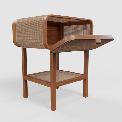 Salami Rattan Accent Cabinet 3