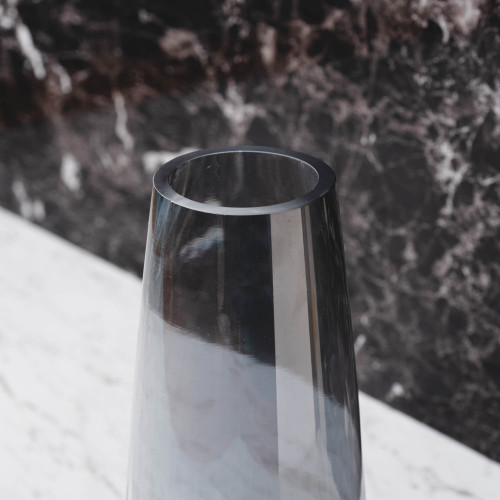 Barrel Glass 0401 Amber Vase 2