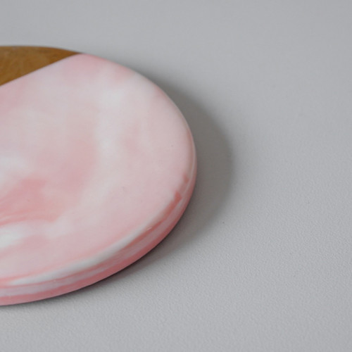 Chic Gold & White Coaster Square 9cm 3