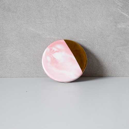 Chic Gold & White Coaster Octagon 9cm 6