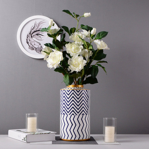 Ethnic Blue & White Jar Small 4