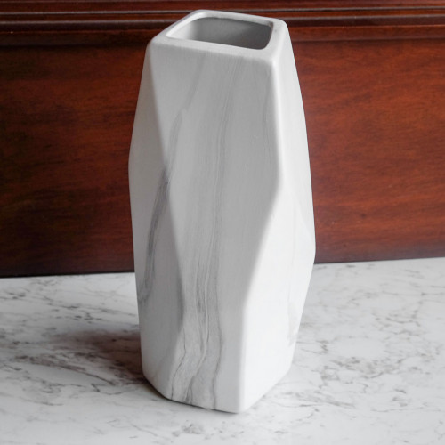 Faceted Vase Mint 16cm 3