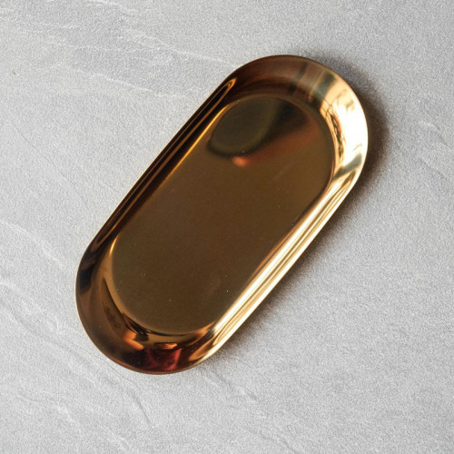 Gold Oval Jewelry Tray