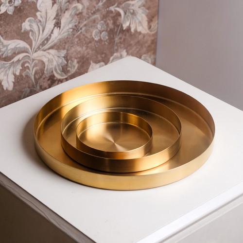 Gold Round Jewelry Tray 3