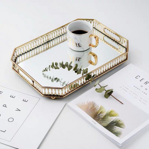 Modern Mirror Tray Rectangular 35.5 x 25cm 4