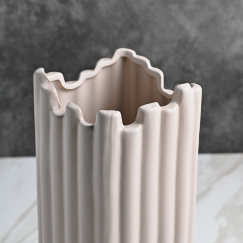 Pewter Decorative Vase Large Beige 2