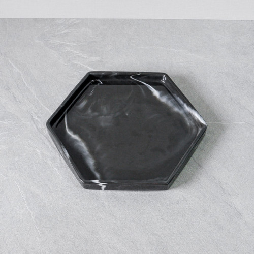 Sierra Decorative Tray Hexagon 10.5" - White 4