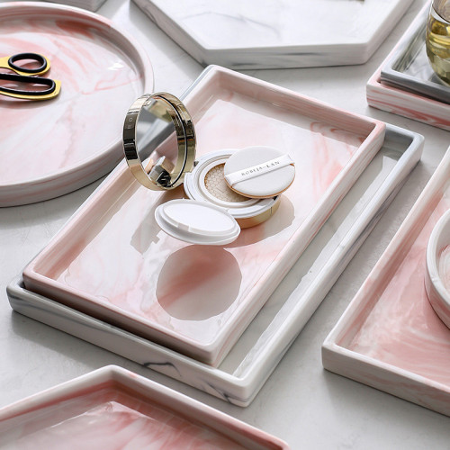 Sierra Decorative Tray Round Pink 11