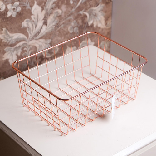 Tabletop Display Basket Gold 26.5 x 17.5cm Short